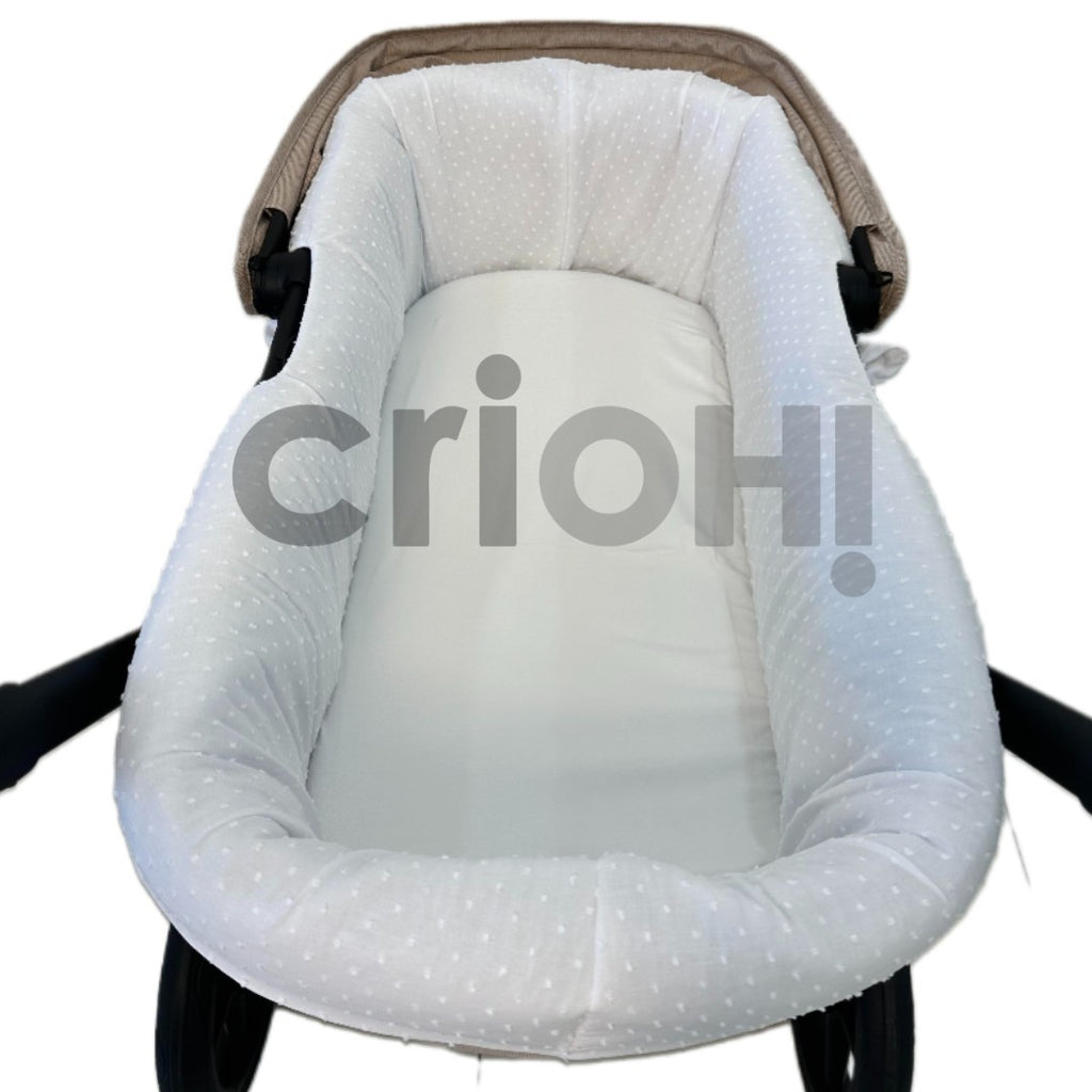 Guarnitura de capazo D'Peques plumeti blanco