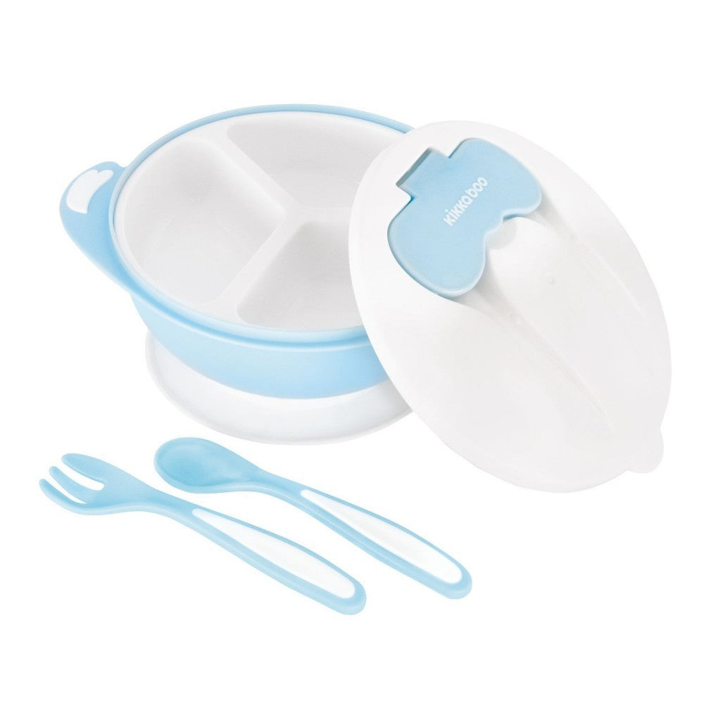 Set Cuenco con ventosa Kikka Boo 4 en 1 y cubiertos