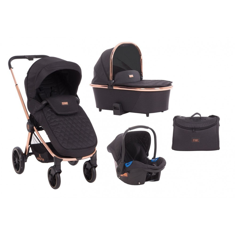 Cochecito TRIO Kikka Boo Vicenza Premium Black