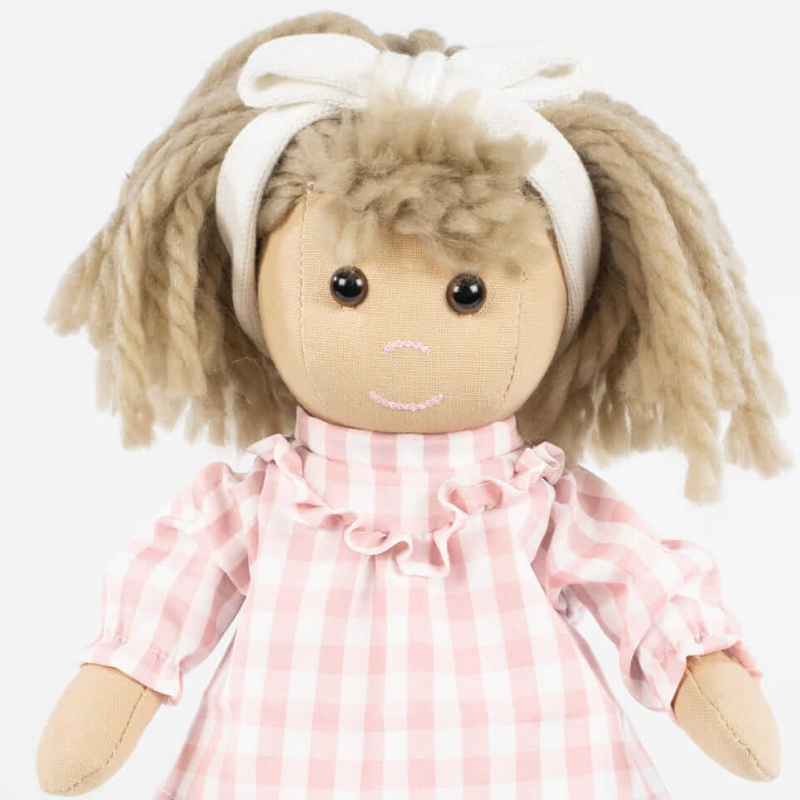 Muñeca Pasito Play Cris Tom Vichy Rosa 30 cm