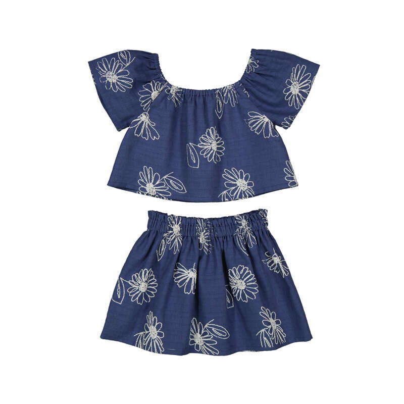 Conjunto Mayoral falda lino estampado