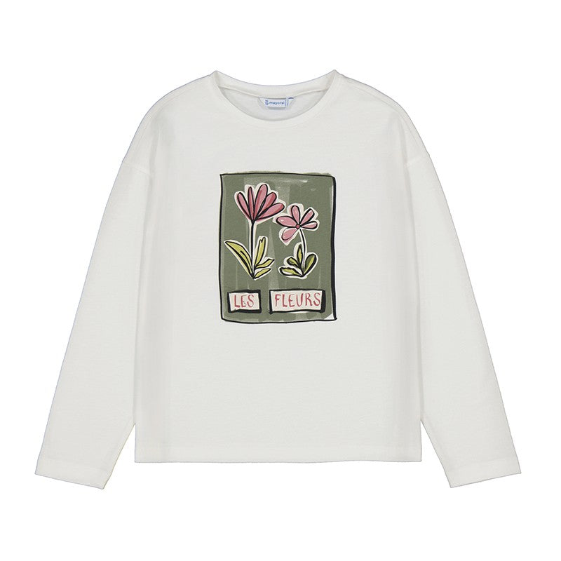 Camiseta Mayoral manga larga flor