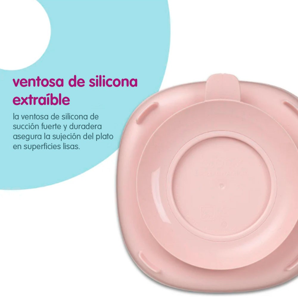 Plato 2 en 1 B.Box con ventosa y compatimentos extraibles