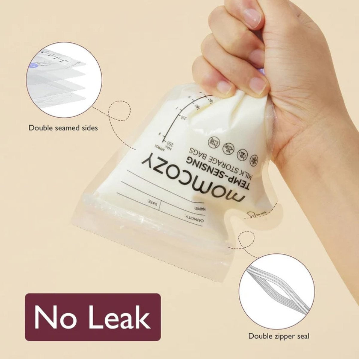 Bolsas almacenamiento Momcozy leche 60 uds