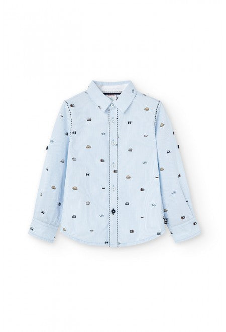 Camisa Boboli popelín estampada