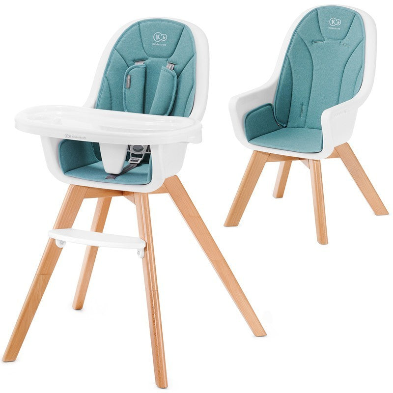 Pack Trona madera Kinderkraft TIXI 2 en 1 con Vajilla