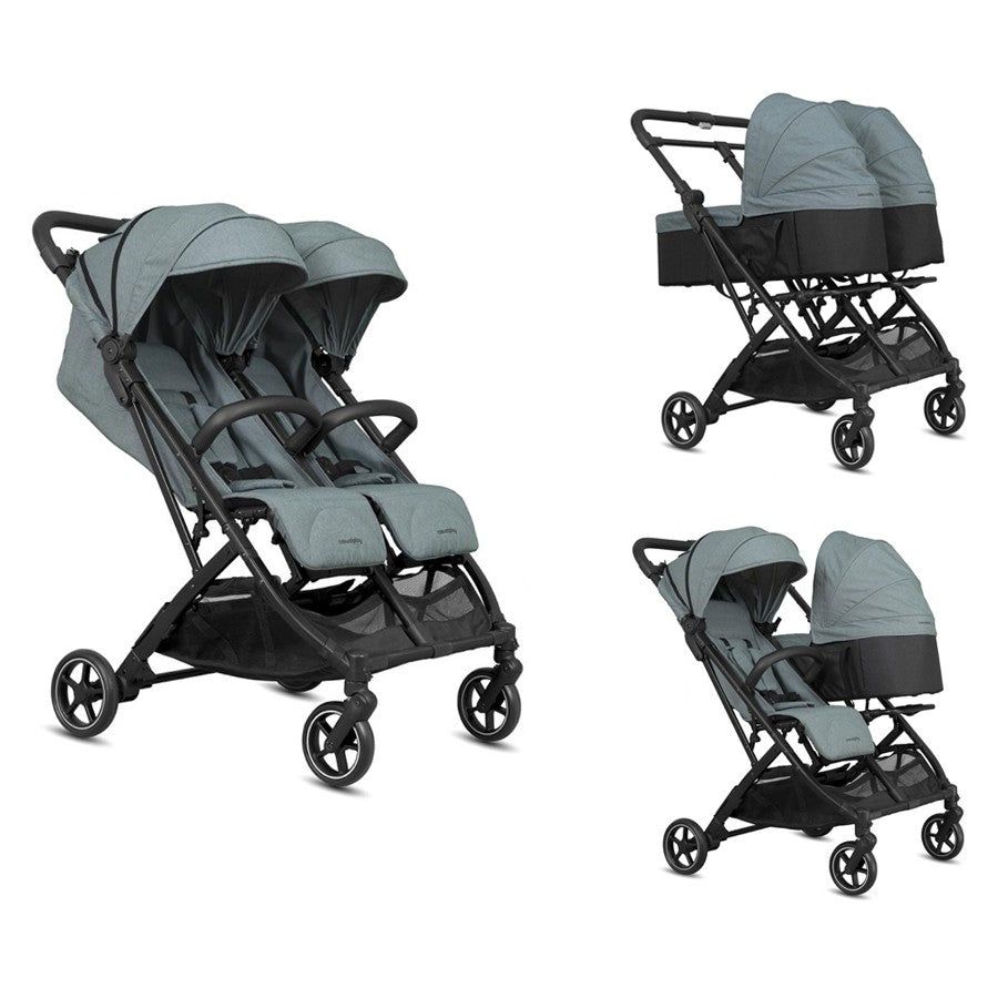 Cochecito Gemelar Casualplay Tour Twin Max con 2 capazos