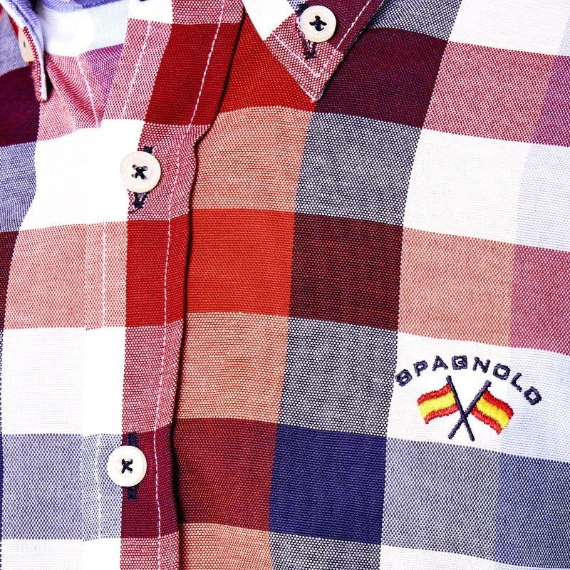 Camisa oxford Spagnolo cuadros Polo