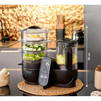Robot de cocina 6 en 1 Babymoov Nutribaby XL + Mineral Black