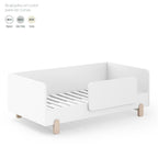 Cuna Evolutiva Ros Mini ELEMENTAL 140x70 con barandilla abatible