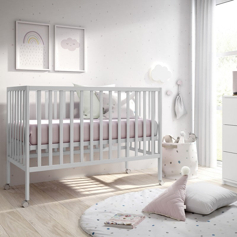 Cuna Ros Mini PLAY 120X60 con ruedas disponible en más de 30 colores