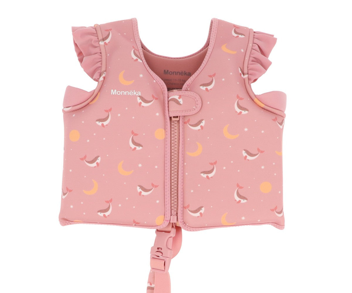Chaleco Flotador Aprendizaje Monnëka Whale Pink