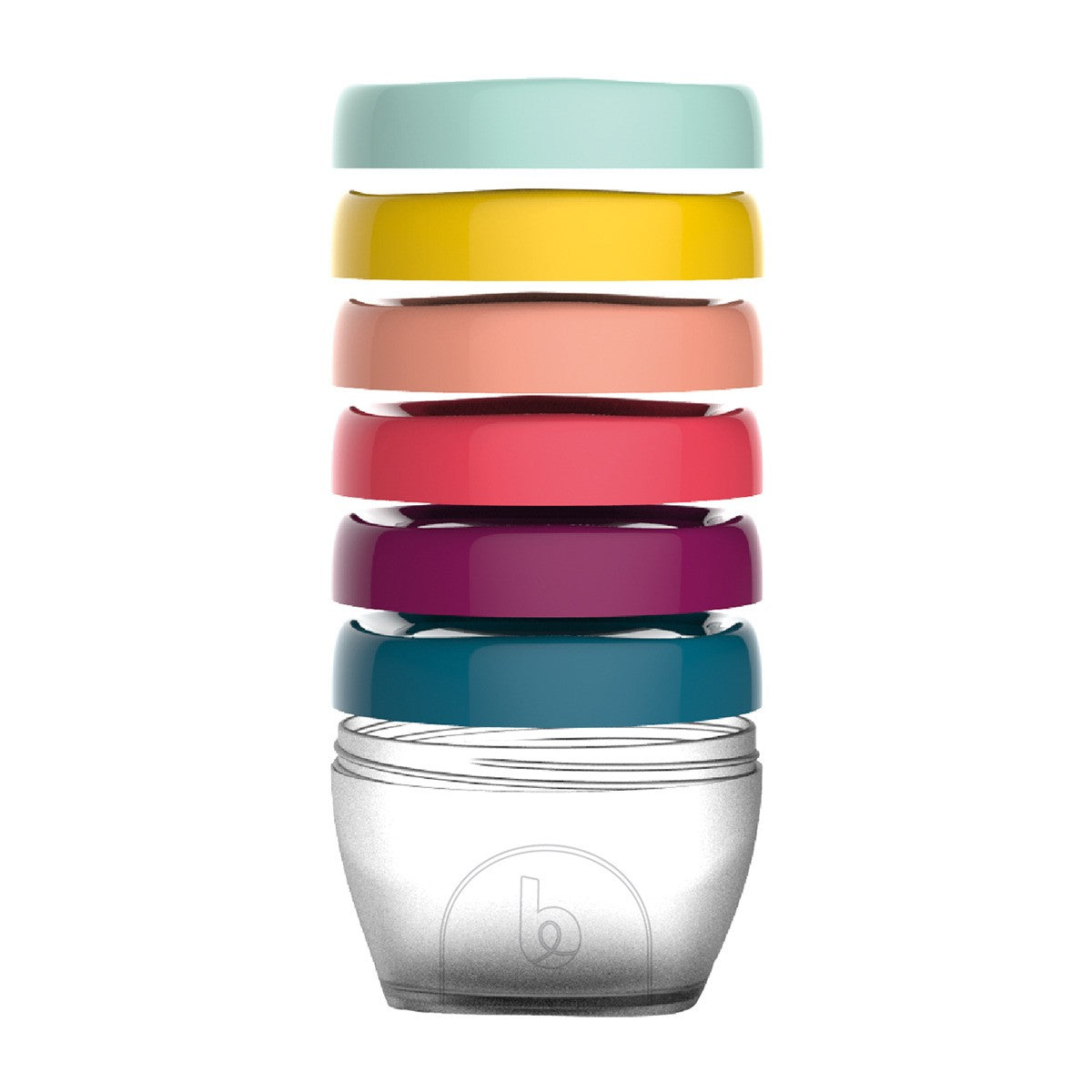 Set de 6 Tarritos Babymoov Babybols 250 ml transparente