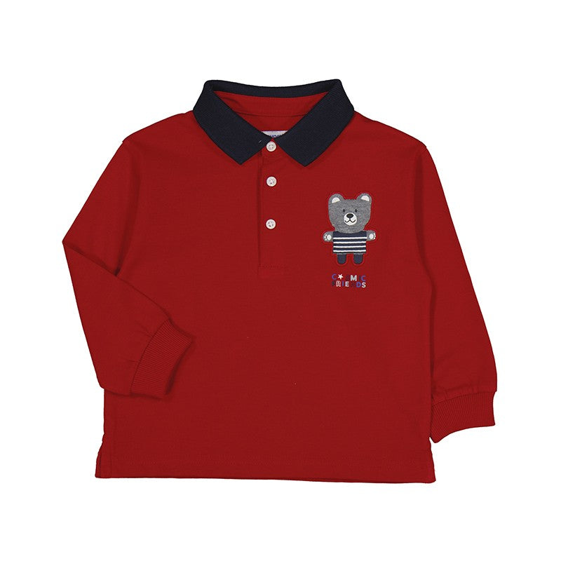 Polo Mayoral manga larga detalles