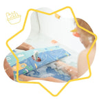 Juguetes de baño Badabulle, 1 libro de baño y 1 marioneta + 20 pegatinas
