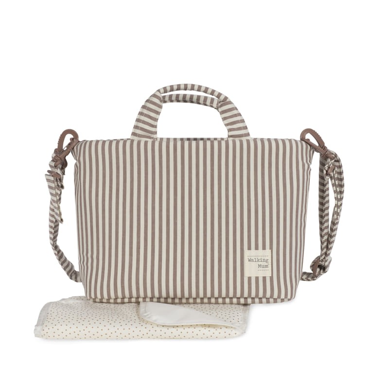 Bolsa Canastilla Walking Mum Praliné Rayas