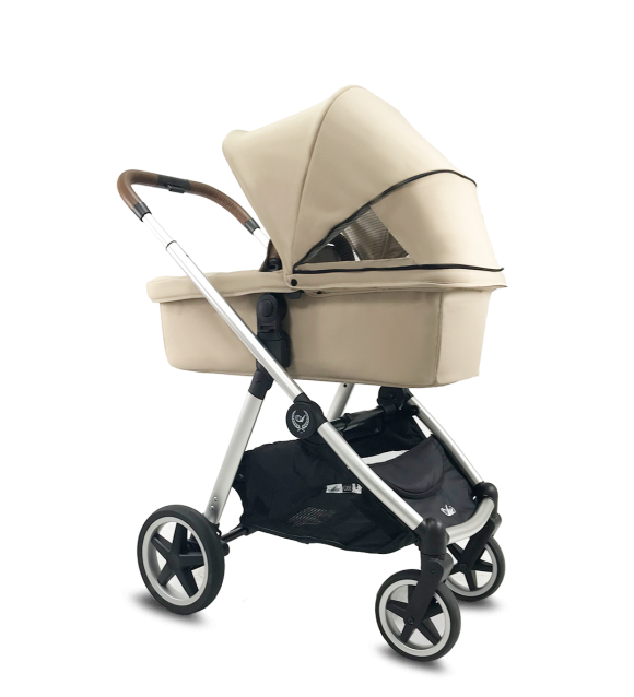 Cochecito duo Arrue OBE con plastico de lluvia