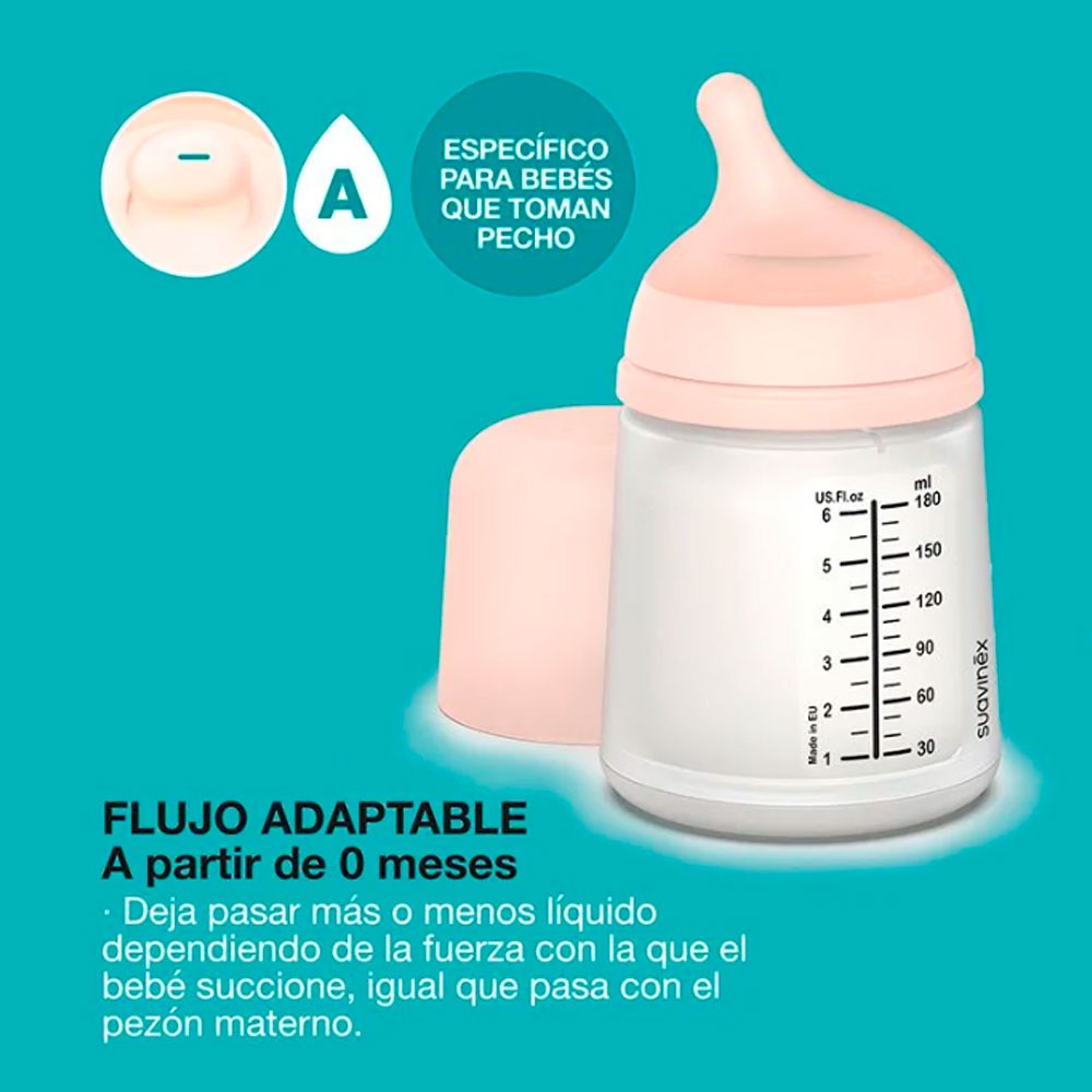Set Suavinex Biberón 180ml y Chupete Zero Zero