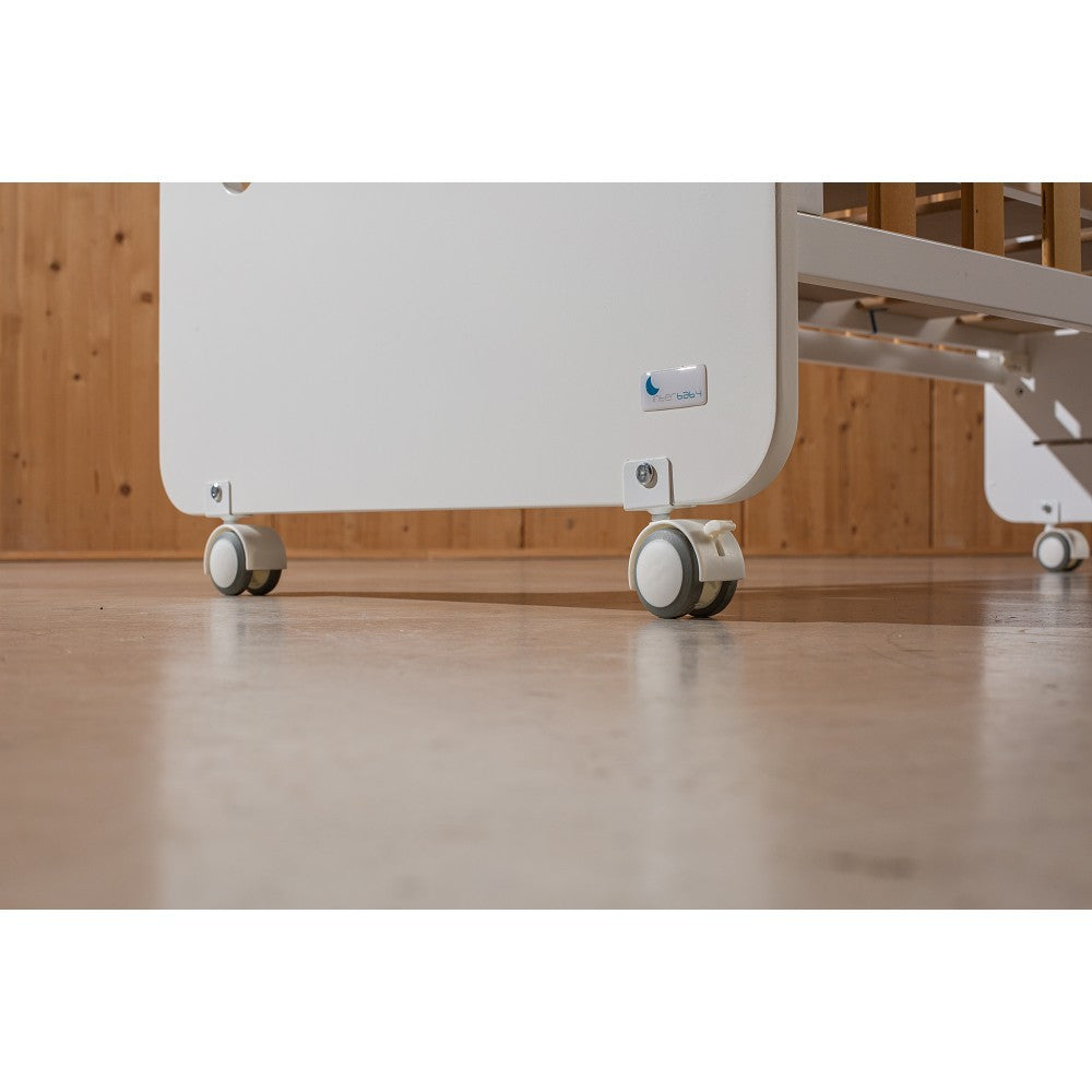 Cuna colecho Interbaby STAR NATURE incluye ruedas y patas natural
