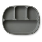 Plato compartimentado de silicona Interbaby con tapa y ventosa