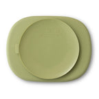 Plato compartimentado de silicona Interbaby con tapa y ventosa