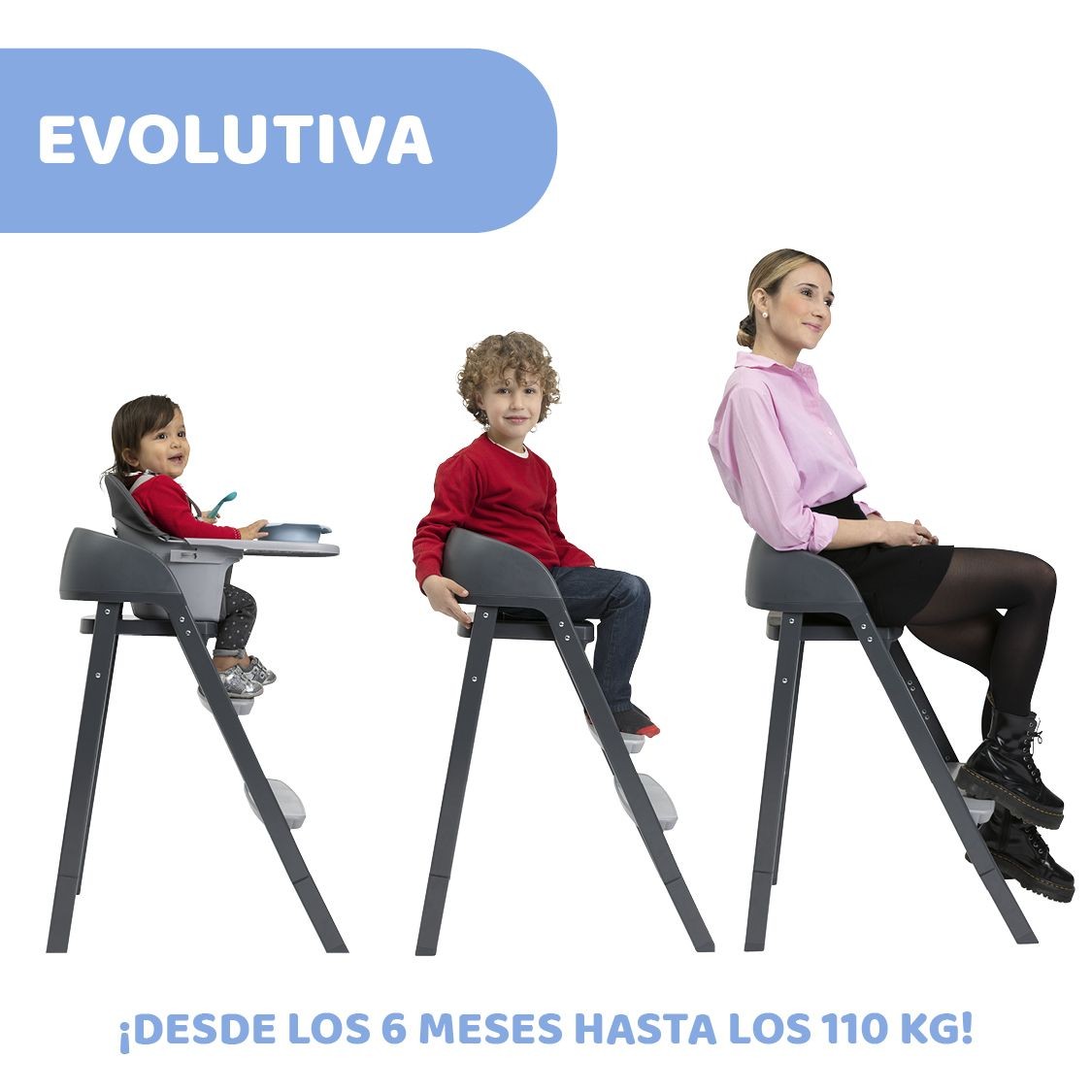 Trona  plegable Chicco CRESCENDO UP evolutiva a silla alta