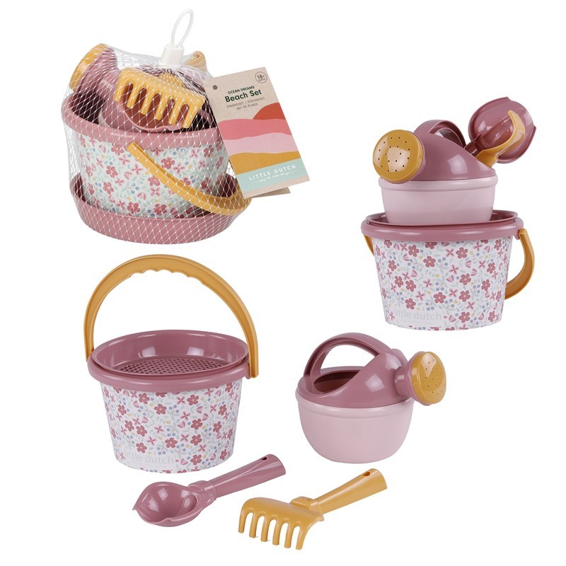 Set de playa Little Dutch 5 piezas con flores