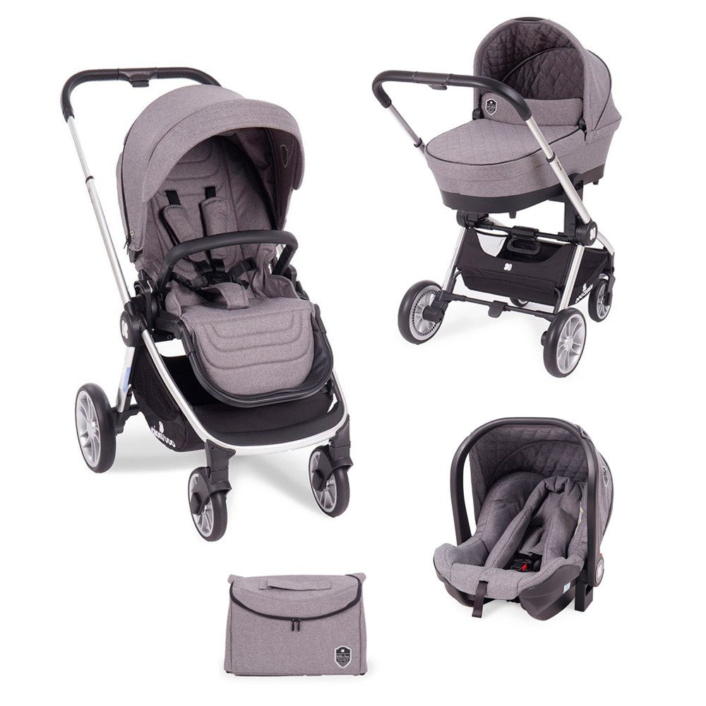 Cochecito Trío Kikka boo Vicenza Gris Melange
