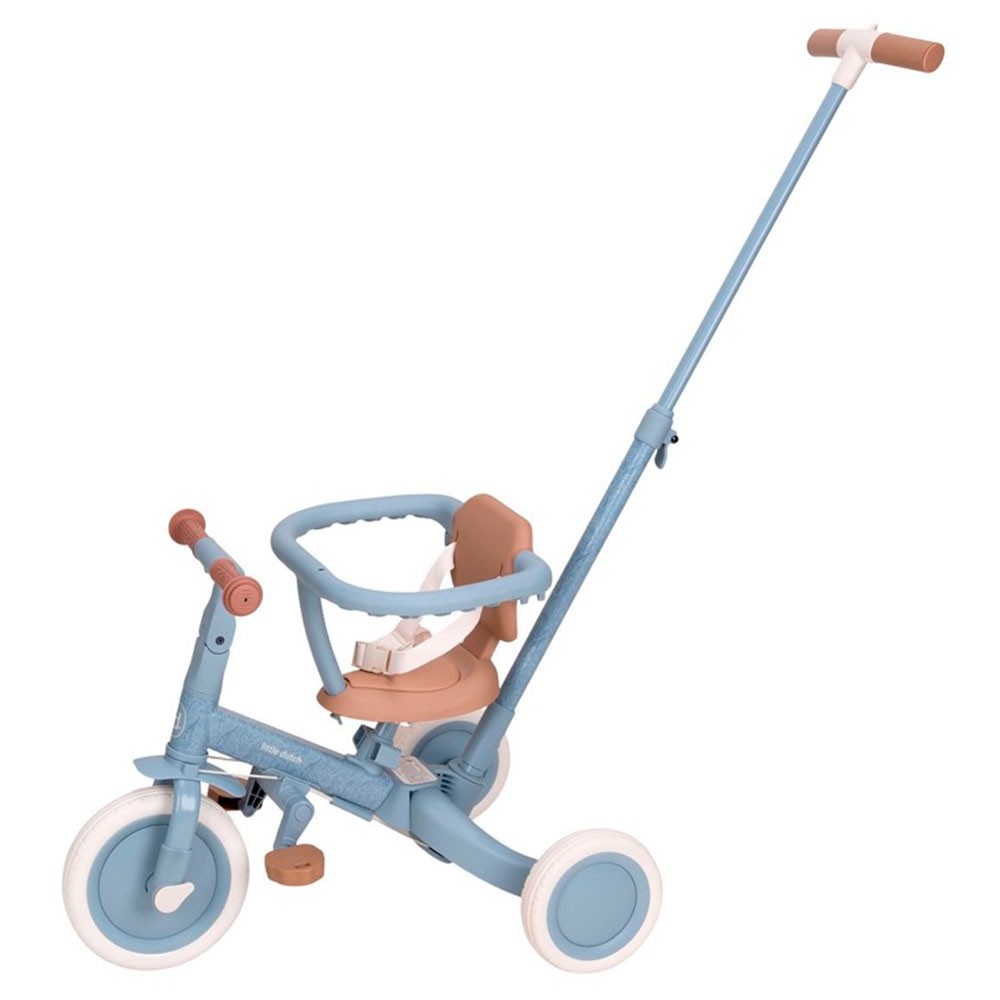 Triciclo con barra Little Dutch 4 en 1 Safari Dreams Azul