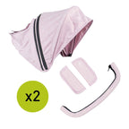 2 capotas Gemelar Niu VentT Twin con funda para barra y arnés