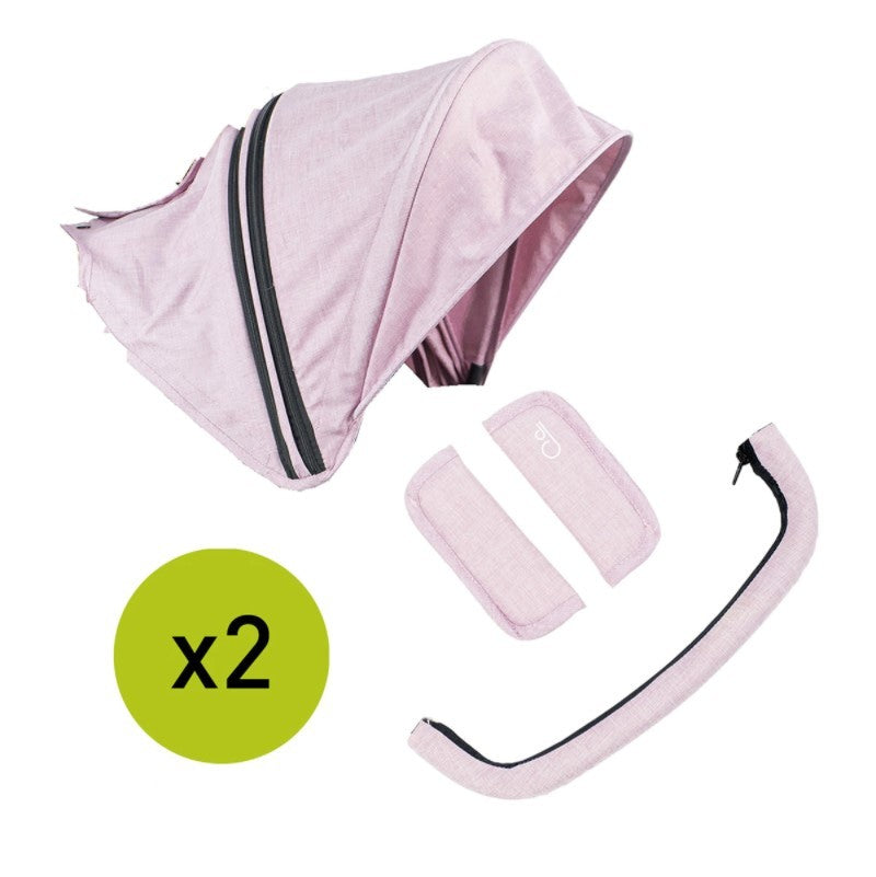 2 capotas Gemelar Niu VentT Twin con funda para barra y arnés