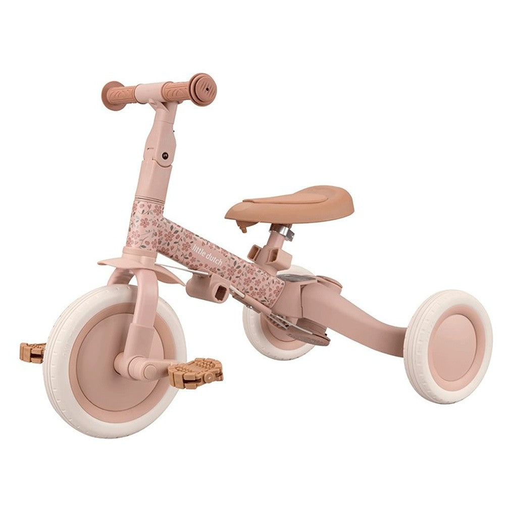 Triciclo con barra Little Dutch 4 en 1 Flores