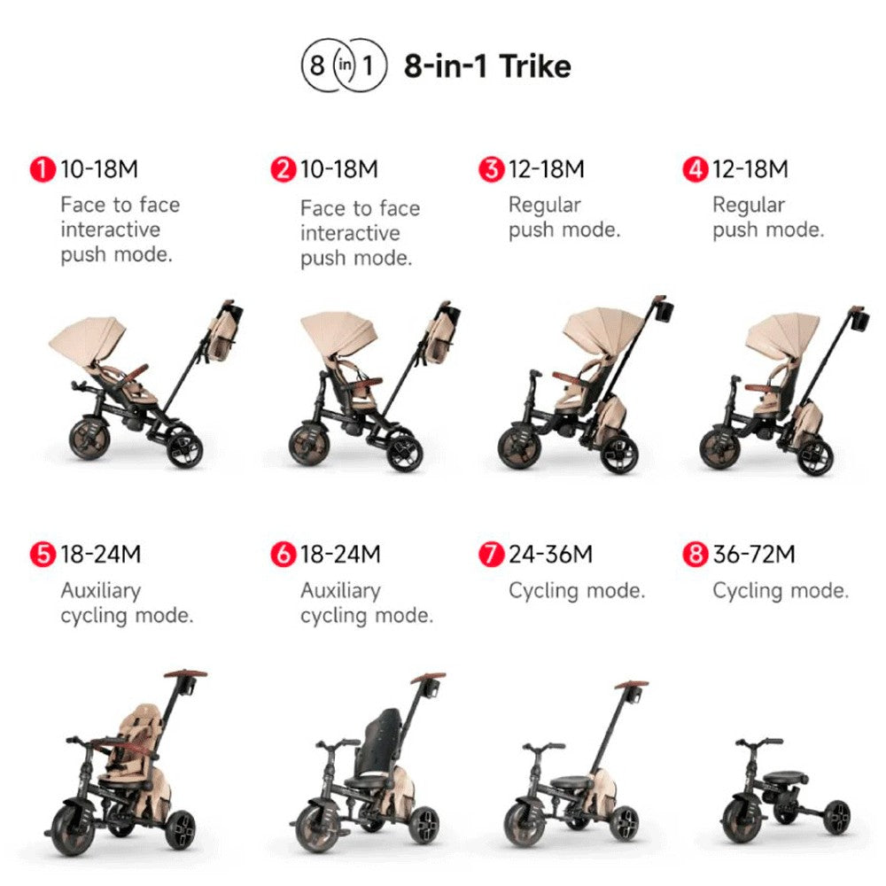 Triciclo reversible Qplay Comfo MAX 8 in 1