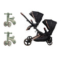 Silla paseo Gemelar Ding Amigo con 2 bicis
