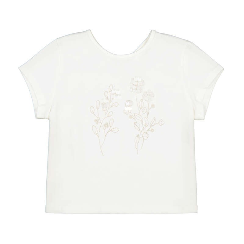 Camiseta Mayoral manga corta lentejuelas