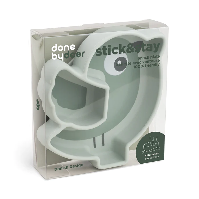 Plato Stick & Stay Done By Deer BIRDEE con ventosa