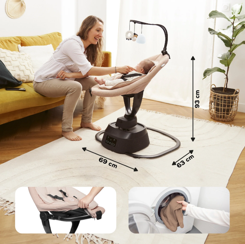 Hamaca eléctrica Babymoov conectada con aplicación Swoon Evolution Connect