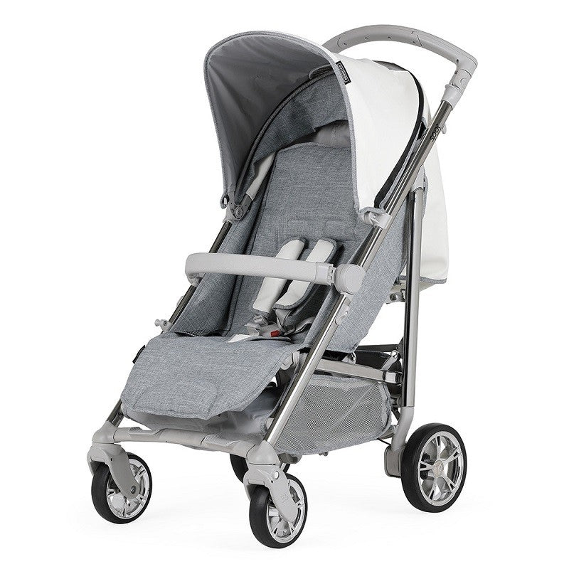 Silla paseo Bebecar Spot Compact A909 Cromado-gris topo con plástico de lluvia