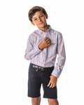 Camisa Spagnolo cuello boton rústico 4410