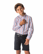 Camisa Spagnolo cuello boton rústico 4410