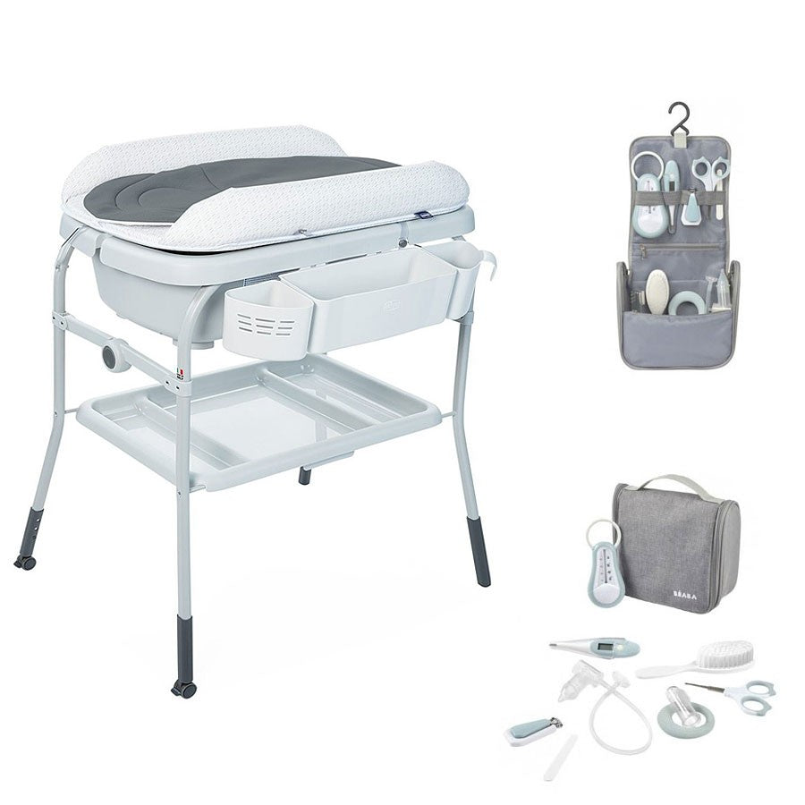 Bañera cambiador Chicco CUDDLE&BUBBLE y neceser con 9 accesorios