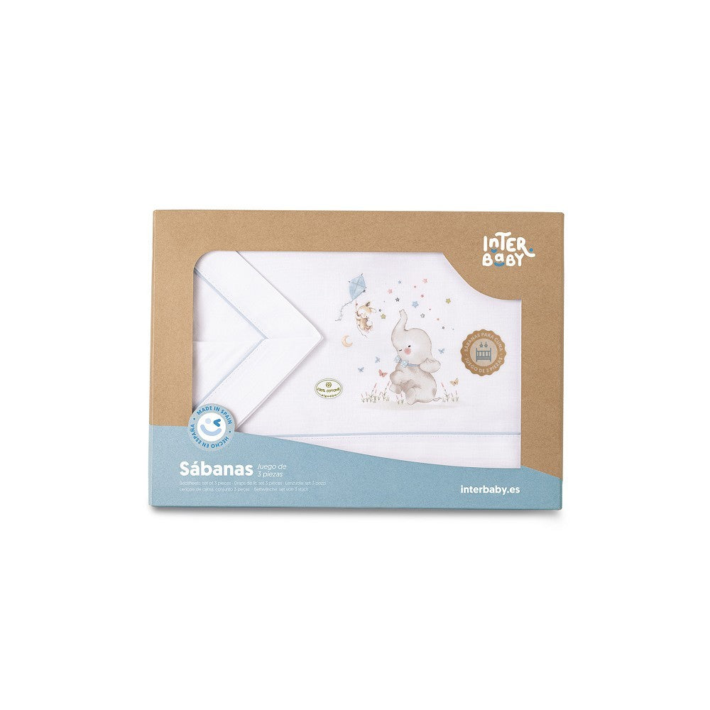 Tríptico Sábanas Interbaby Cuna con Chupetero de Regalo