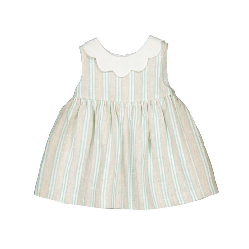 Vestido Mayoral rayas y lino
