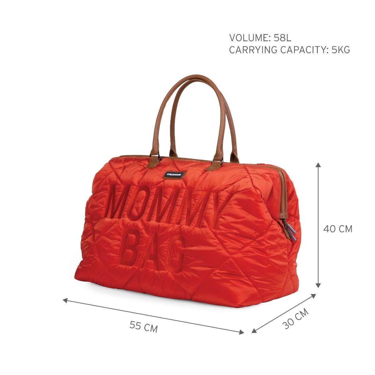 Bolso Maternidad Childhome Mommy Bag Acolchado con cambiador