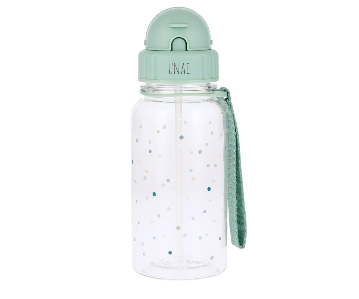 Botella Tutete Plástico Dots Sage Personalizable