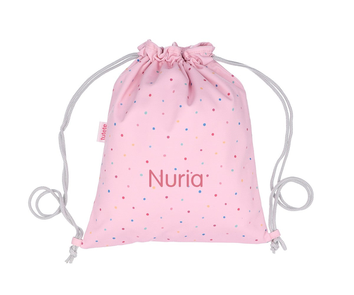Mochila Tutete Saco Tela Dinos World Personalizable