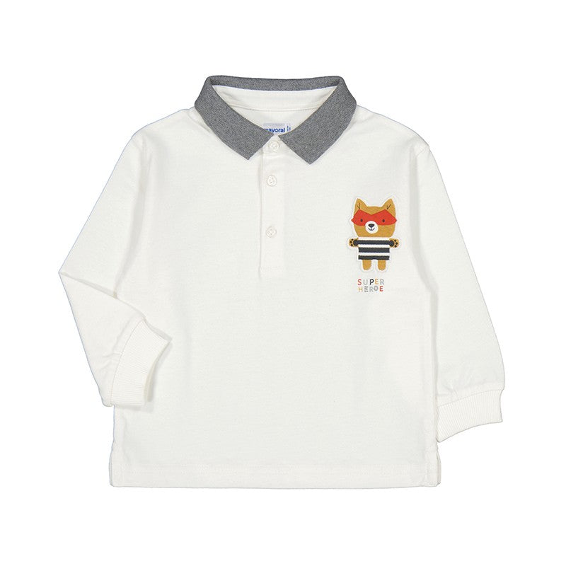 Polo Mayoral manga larga detalles