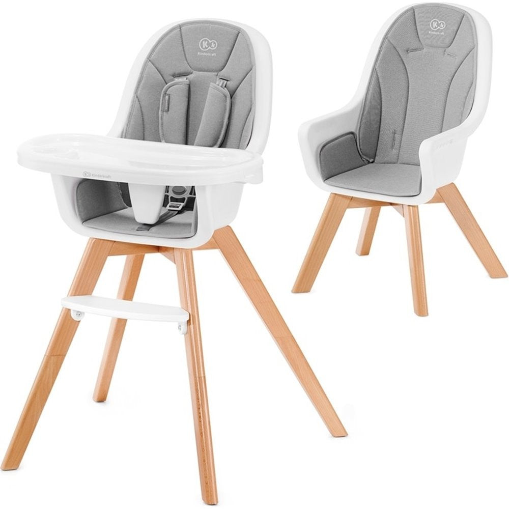 Pack Trona madera Kinderkraft TIXI 2 en 1 con Vajilla