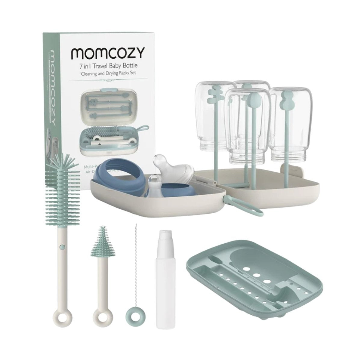 Juego 7 cepillos Momcozy limpia biberones