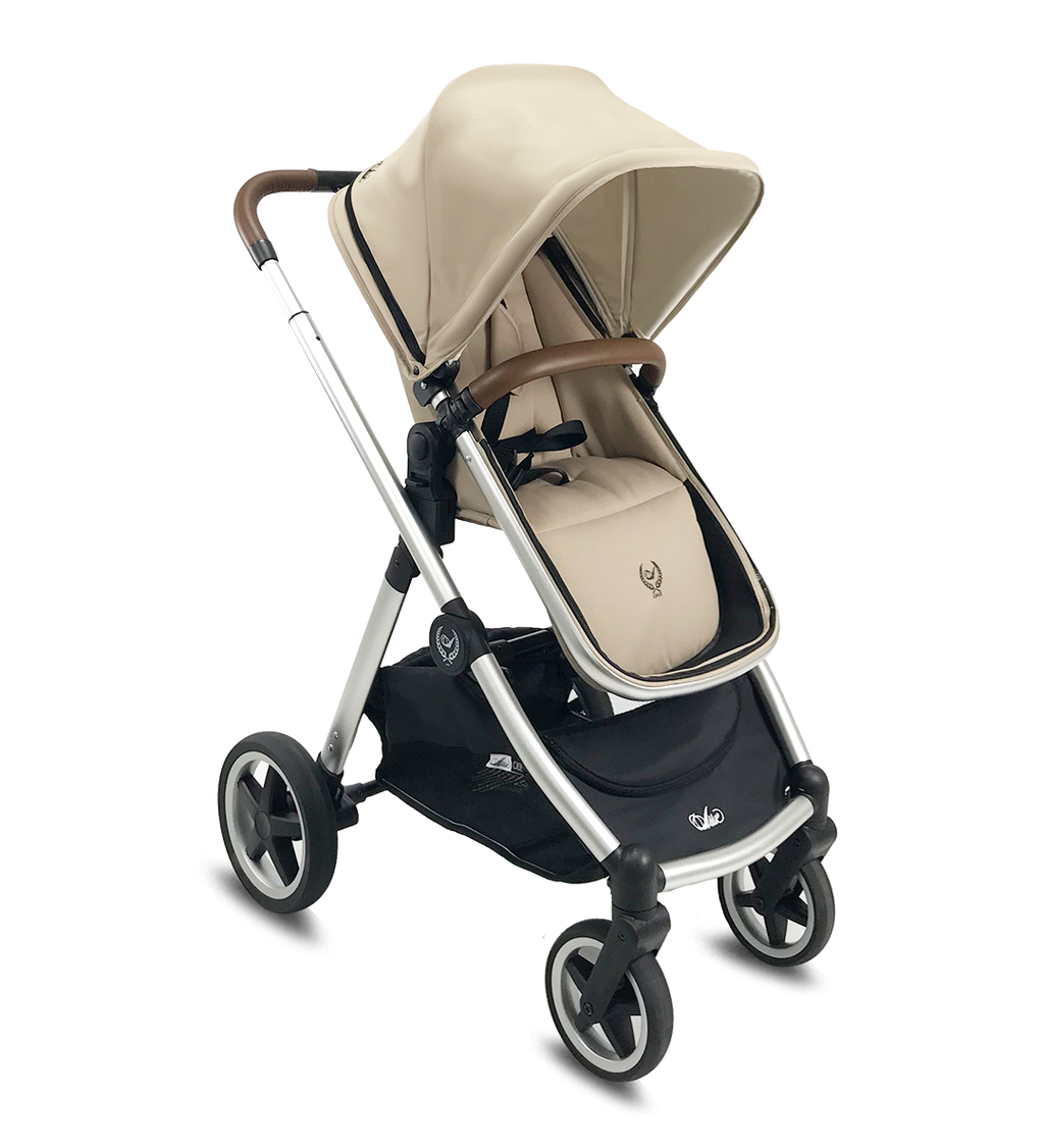 Cochecito duo Arrue OBE con plastico de lluvia
